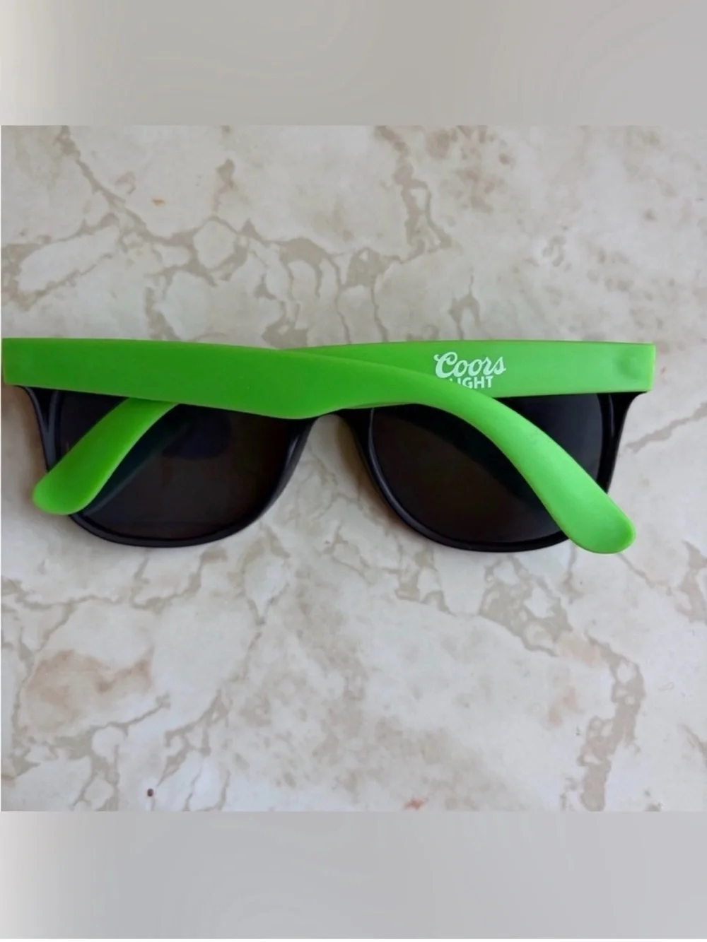 Black Frame Sunglasses with Lime Green Temples